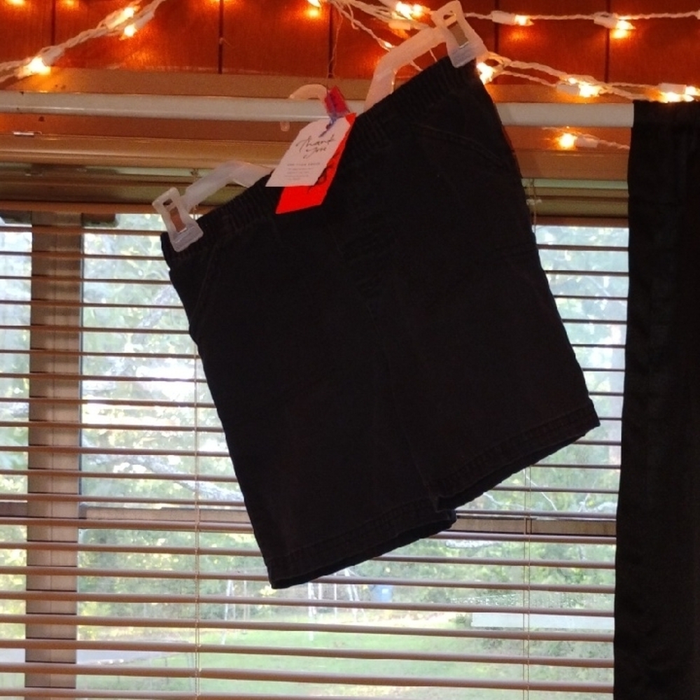 Black Denim Shorts